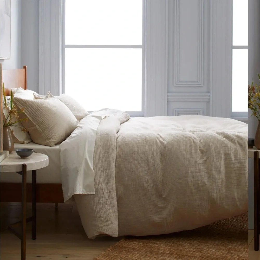 Quince Organic Airy Gauze Duvet Cover Set